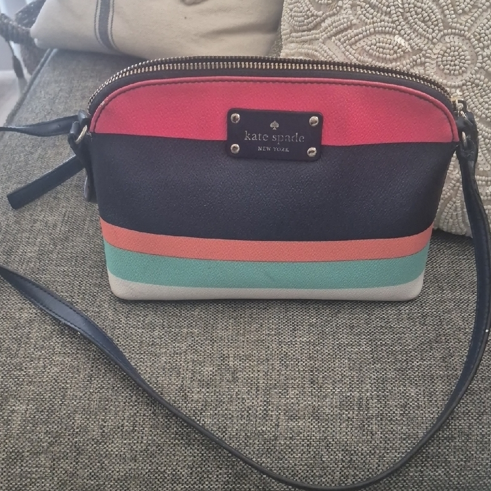 Kate Spade Colorblock Crossbody Bag - Navy, Coral, Mint